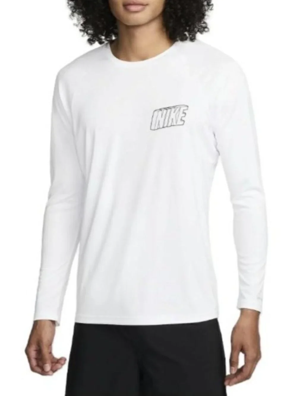 Nike Hydroguard AT SEA Long Sleeve Rash Guard White NESSE477-100 Men's L NWT